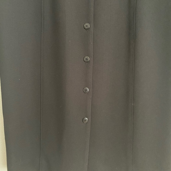 Womens Straight Shift Dress Size 12 Black Button Down Collared Casual Corner - Picture 4 of 9